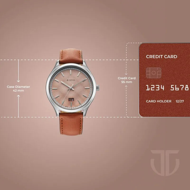 Titan Classique Palette of Time 10033SL04 Rust Orange Dial Men&