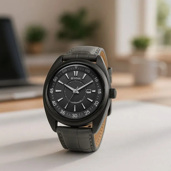 Titan Classique Tonneau 90211QL02 Anthracite Dial Men&