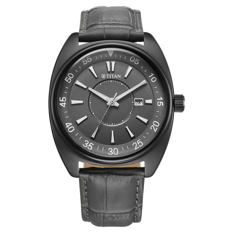 Titan Classique Tonneau 90211QL02 Anthracite Dial Men&