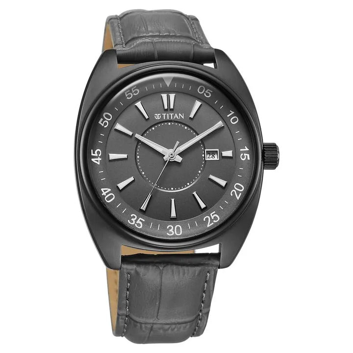 Titan Classique Tonneau 90211QL02 Anthracite Dial Men&