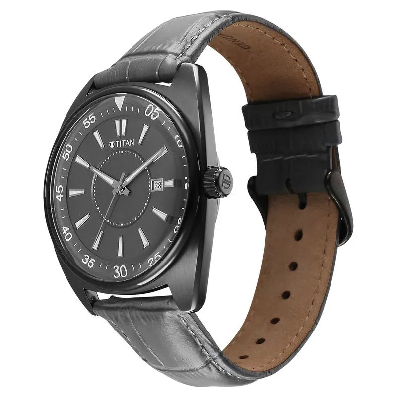 Titan Classique Tonneau 90211QL02 Anthracite Dial Men&