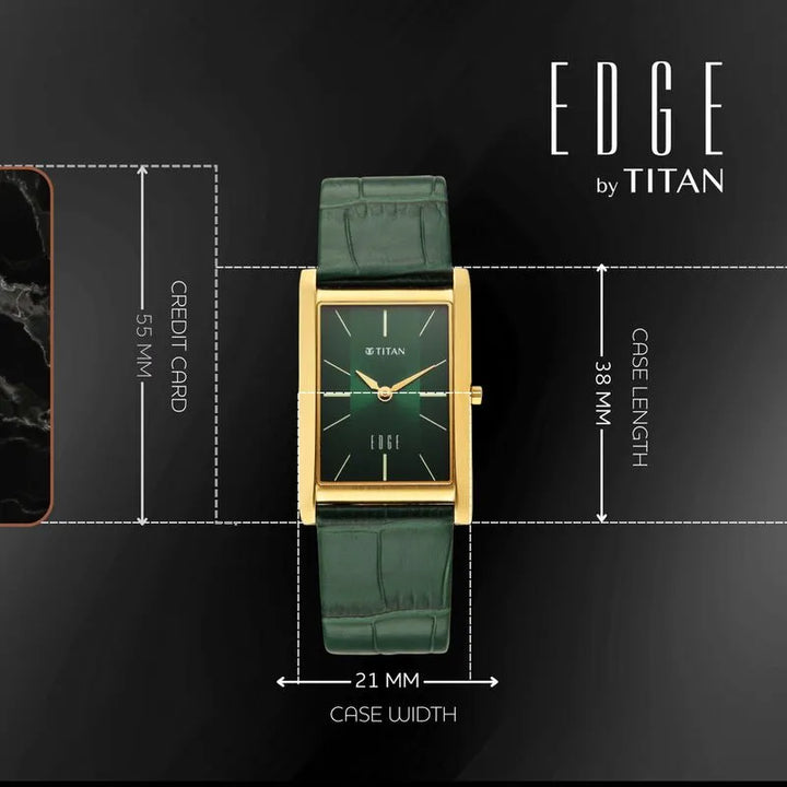 Titan Edge 1043yl11 Green Dial Men&