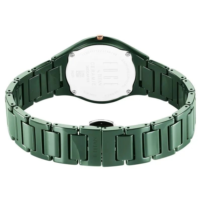 Titan Edge Bicolour 2653KC12 Green Dial Women&