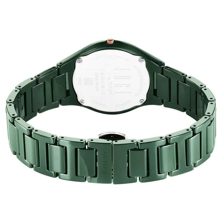 Titan Edge Bicolour 2653KC12 Green Dial Women&