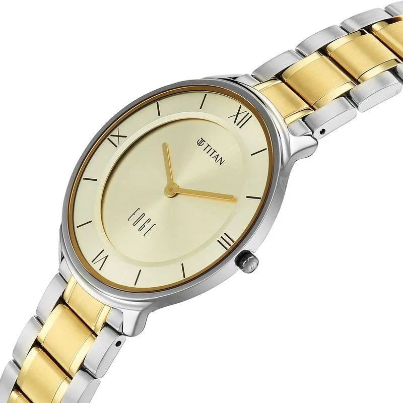 Titan Edge Gleam 1843BM01 Champagne Dial Men&