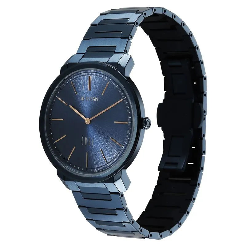Titan Edge Meister Quartz Blue Dial Men&