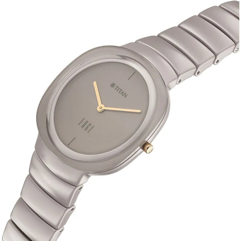 Titan Edge Squircle 2757QC03 Cream Dial Women&