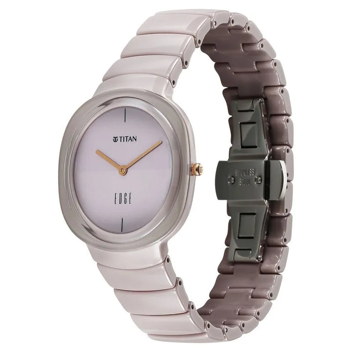 Titan Edge Squircle 2757QC03 Cream Dial Women&