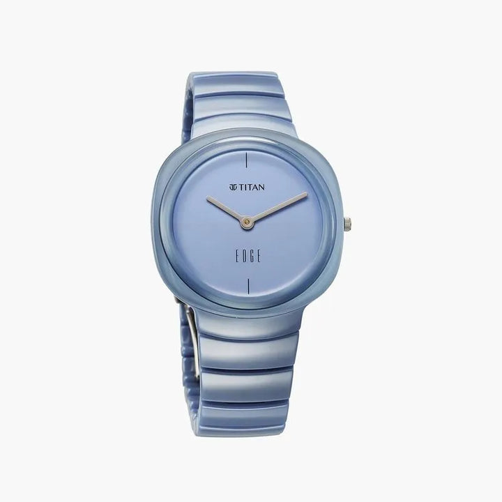 Titan Edge Squircle Blue Dial Women&