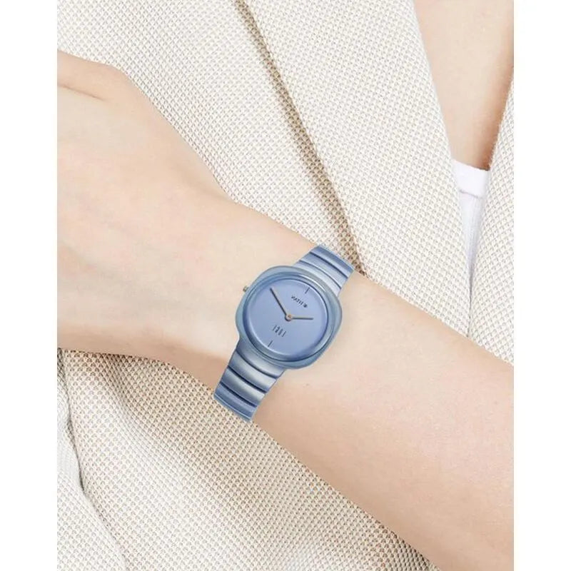 Titan Edge Squircle Blue Dial Women&