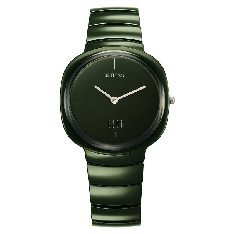 Titan Edge Squircle Camo Green Dial Unisex Watch 1841QC05
