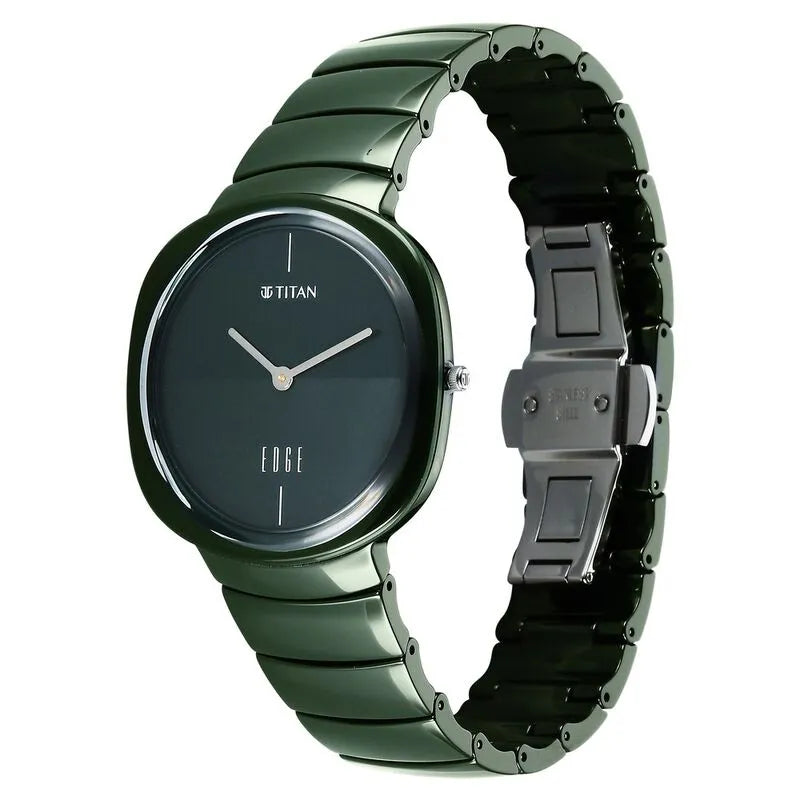 Titan Edge Squircle Camo Green Dial Unisex Watch 1841QC05