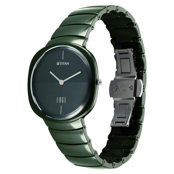 Titan Edge Squircle Camo Green Dial Unisex Watch 1841QC05