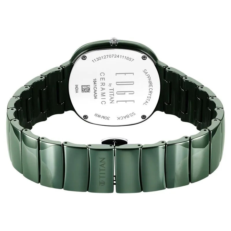 Titan Edge Squircle Camo Green Dial Unisex Watch 1841QC05