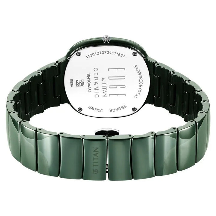 Titan Edge Squircle Camo Green Dial Unisex Watch 1841QC05