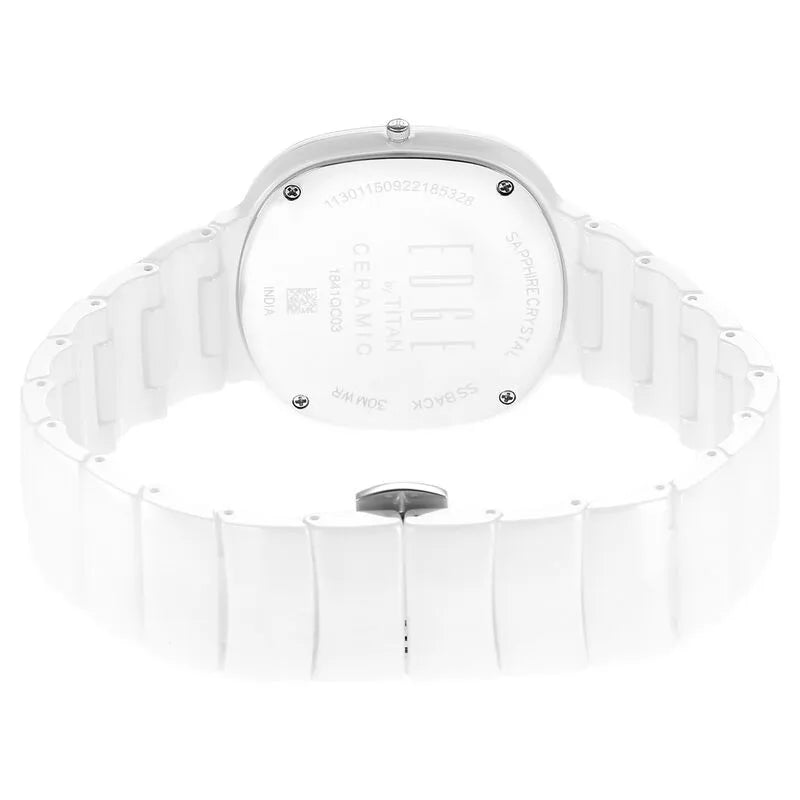 Titan Edge Squircle nu1841qc03 White Dial Unisex Watch