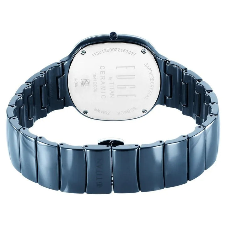 Titan Edge Squircle Quartz Atlantic Blue Ceramic Unisex Watch NU1841QC04