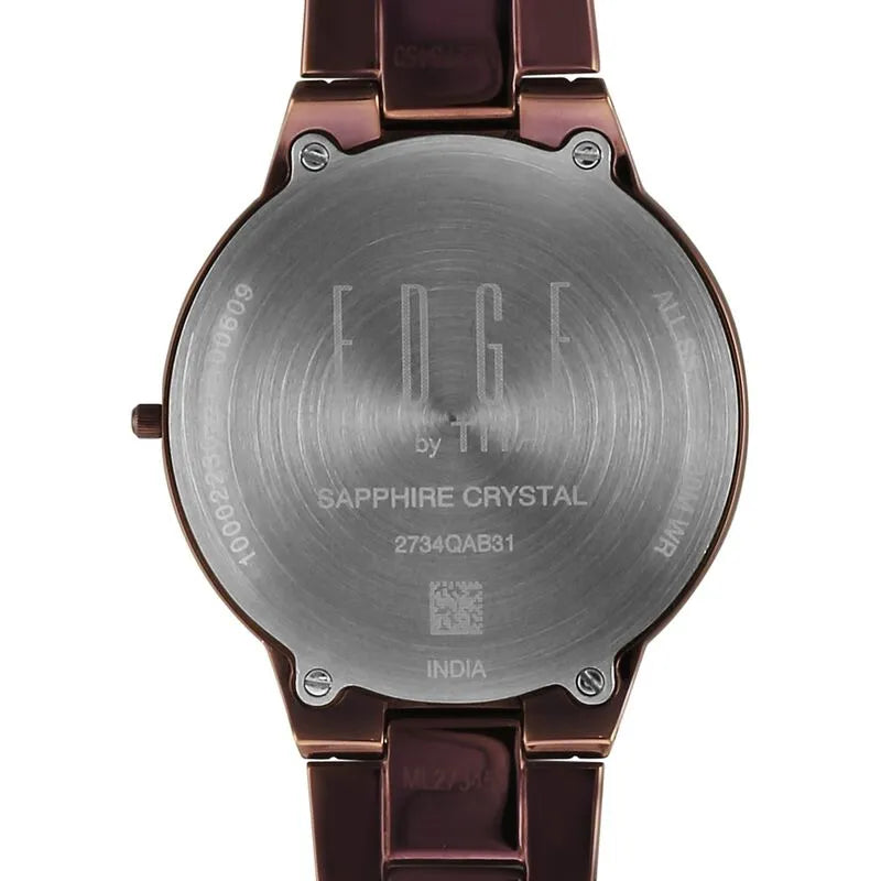 Titan Edge Velora Quartz Analog Brown Dial Women&