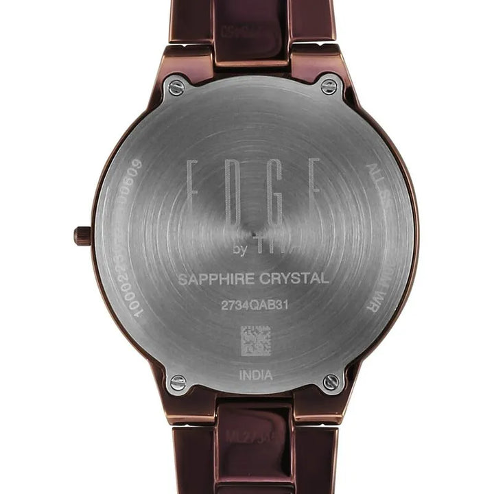 Titan Edge Velora Quartz Analog Brown Dial Women&