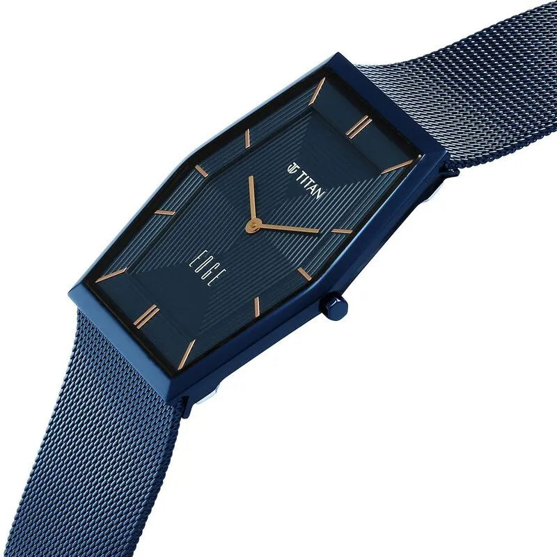 Titan Edge Whimsey 10056qm02 Blue Dial Men&