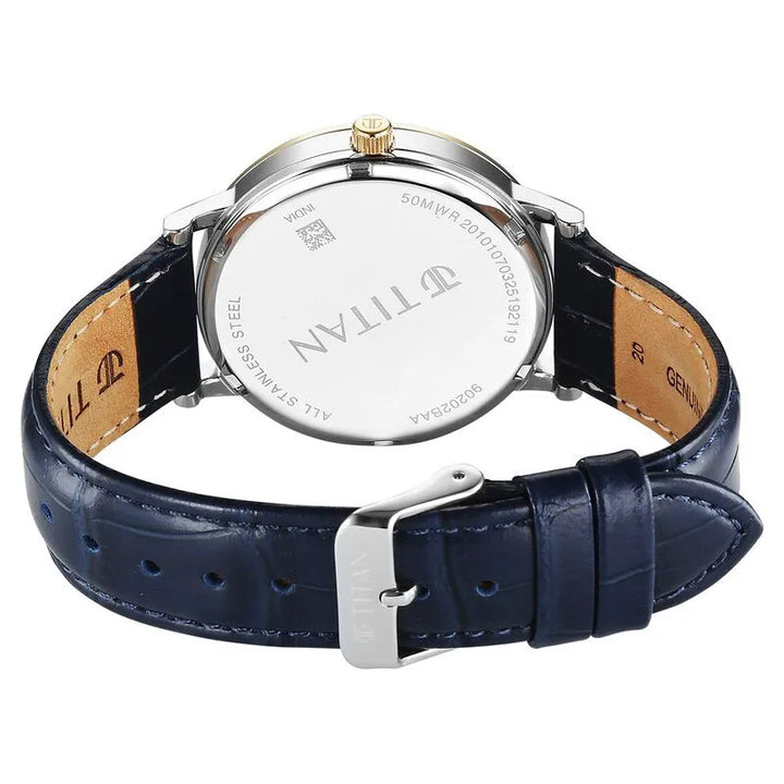 Titan Elegance NU90202BL01 Blue Dial Men&