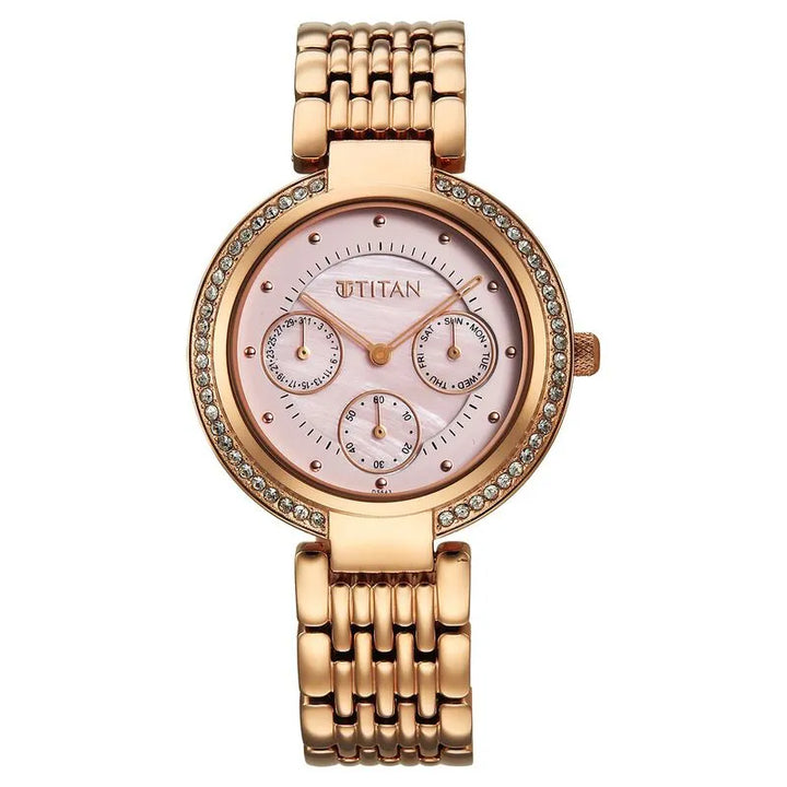 Titan Eternal 95187wm01 Pink Dial Women&