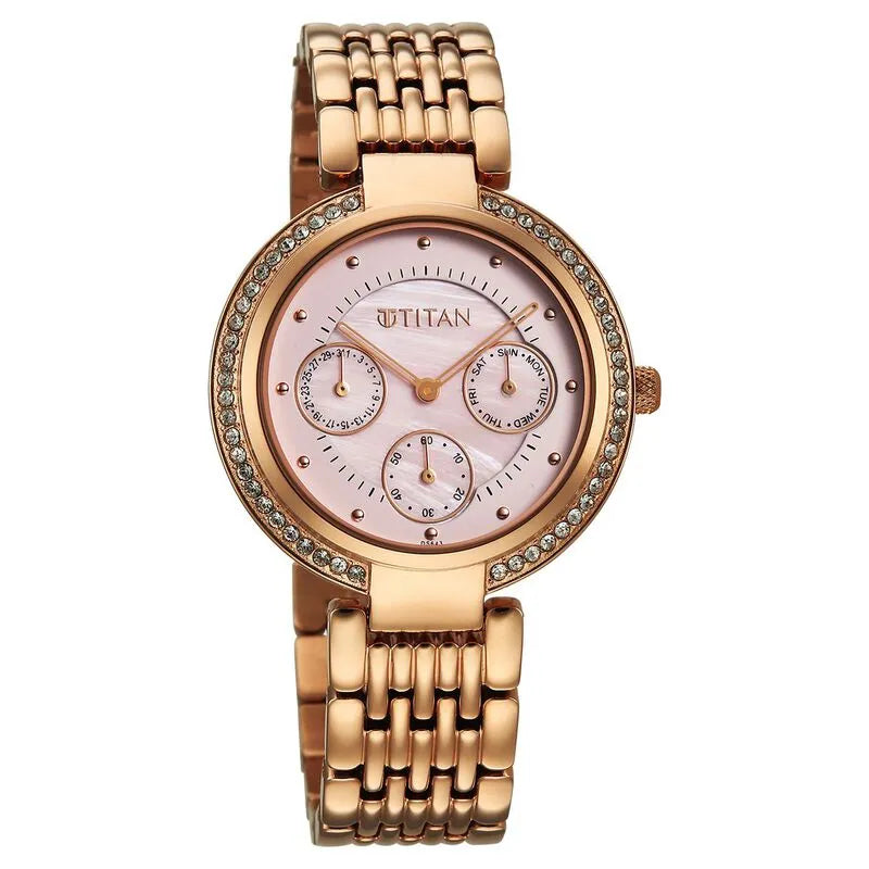Titan Eternal 95187wm01 Pink Dial Women&