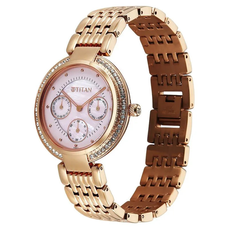 Titan Eternal 95187wm01 Pink Dial Women&
