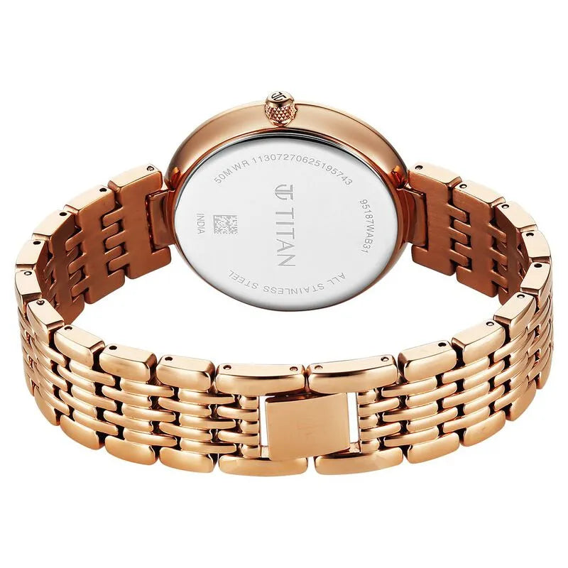 Titan Eternal 95187wm01 Pink Dial Women&