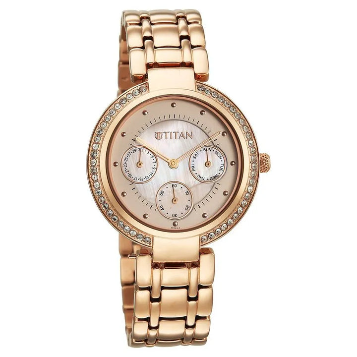 Titan Eternal 95187wm02 Off White Dial Quartz Women&