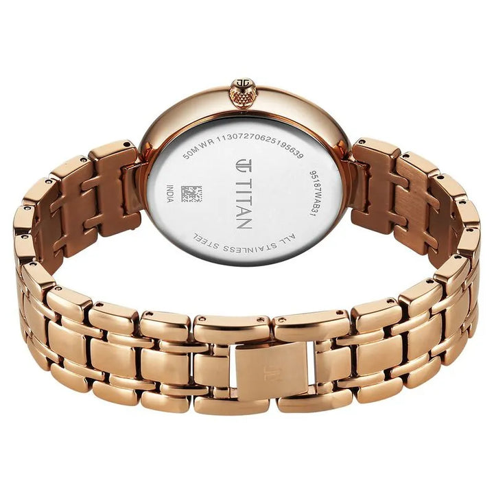 Titan Eternal 95187wm02 Off White Dial Quartz Women&