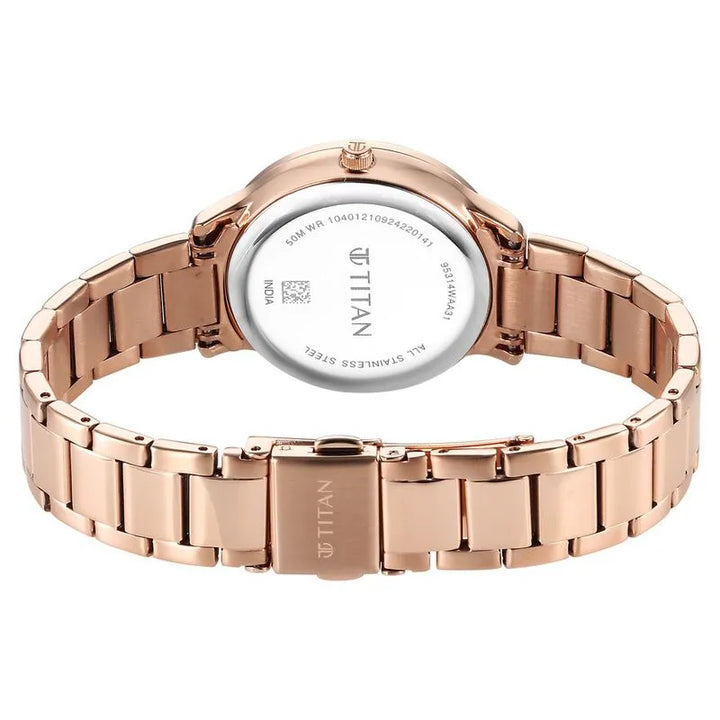 Titan Glamour 95314WM01 Mother Of Pearl Dial Women&