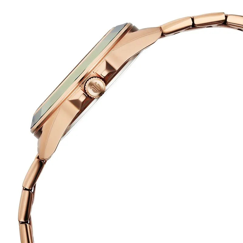 Titan Glamour 95315KM03 Green Dial Rose Gold Women&