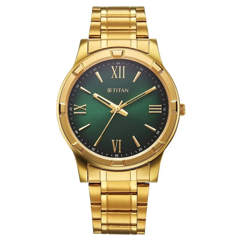 Titan Karishma 10058ym04 Green Dial Men&