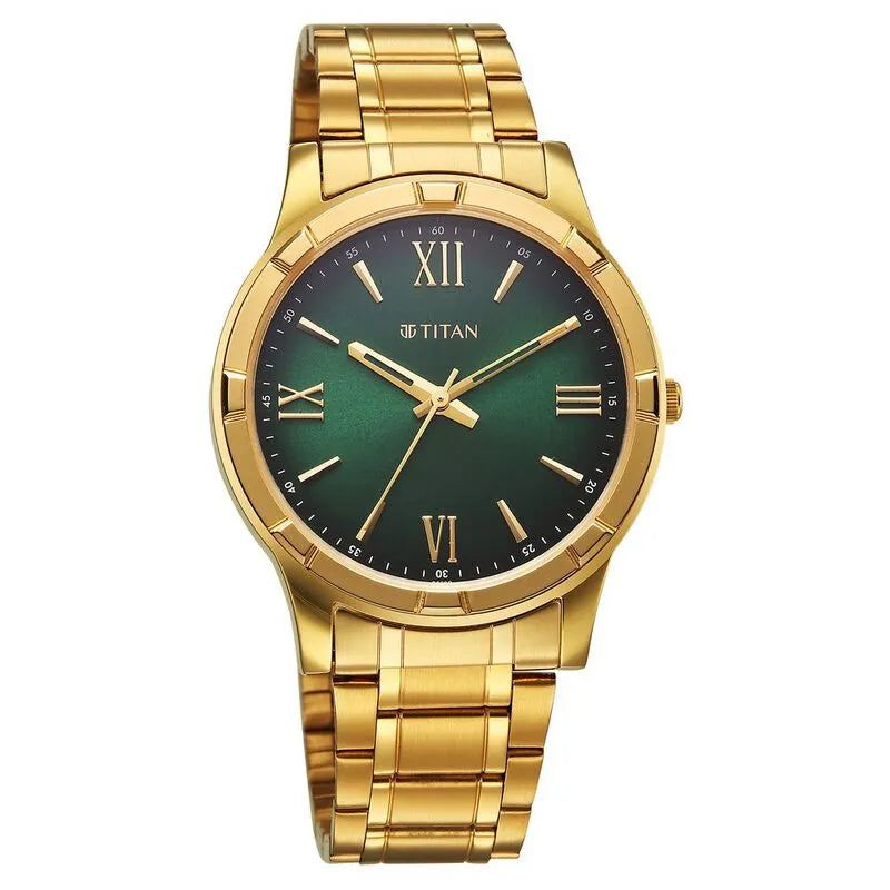 Titan Karishma 10058ym04 Green Dial Men&