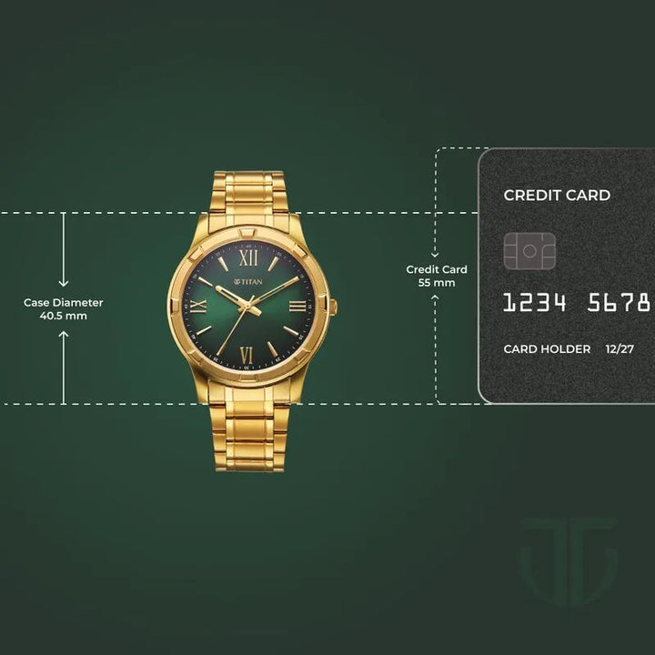 Titan Karishma 10058ym04 Green Dial Men&