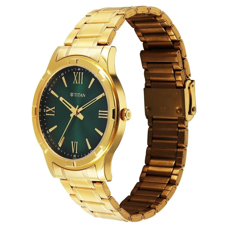 Titan Karishma 10058ym04 Green Dial Men&