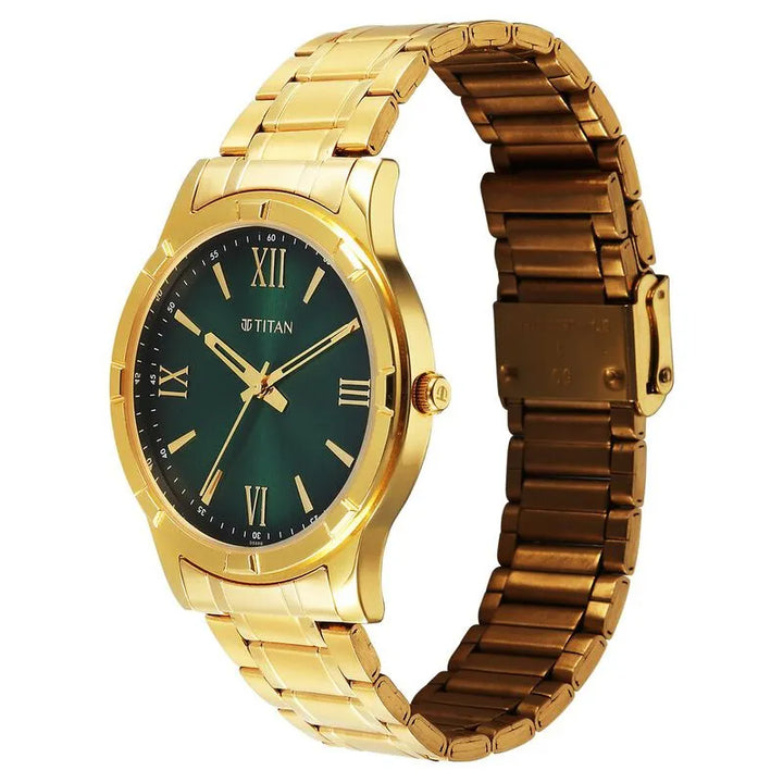 Titan Karishma 10058ym04 Green Dial Men&