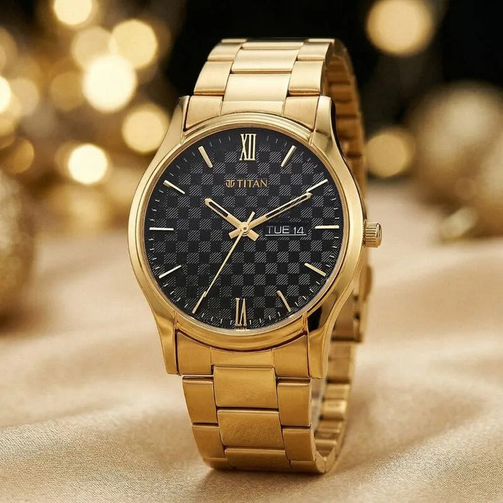 Titan Karishma 10059ym01 Black Dial Men&