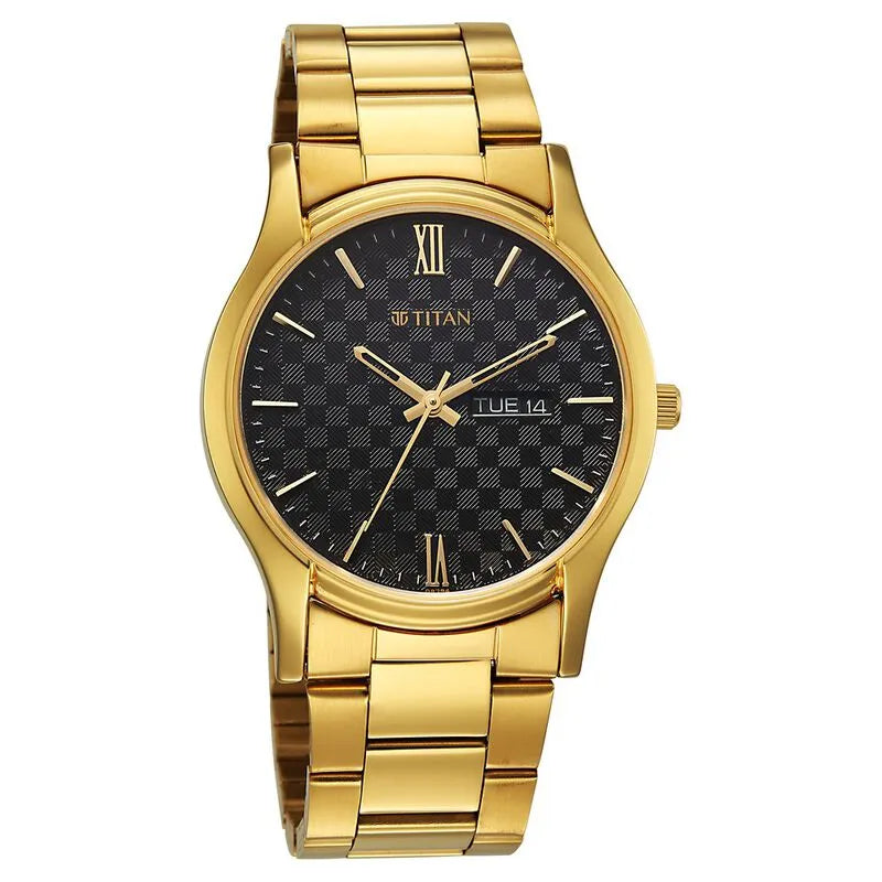 Titan Karishma 10059ym01 Black Dial Men&