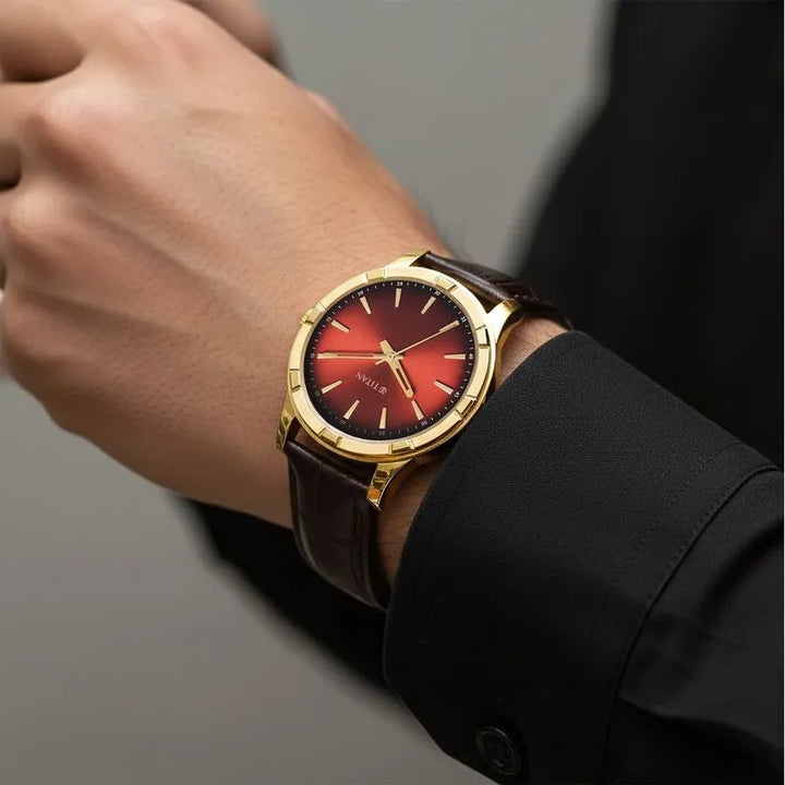 Titan Karishma Festive 10058YL01 Brown Dial Men&