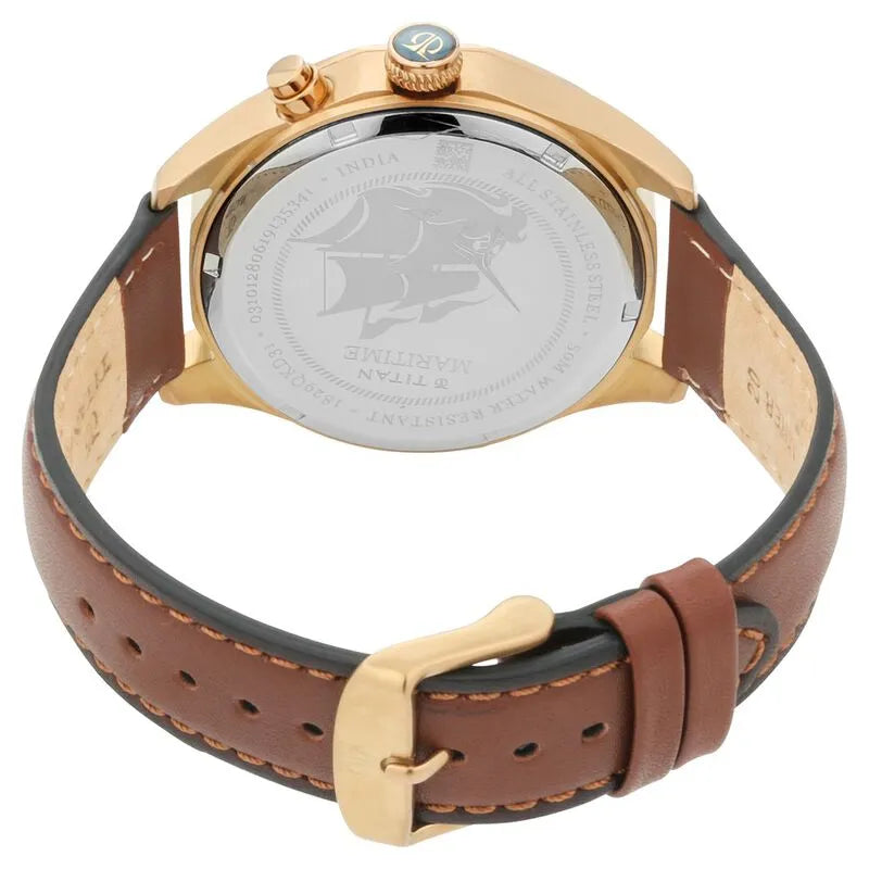 Titan Maritime Green Dial Quartz Multifunction Men&