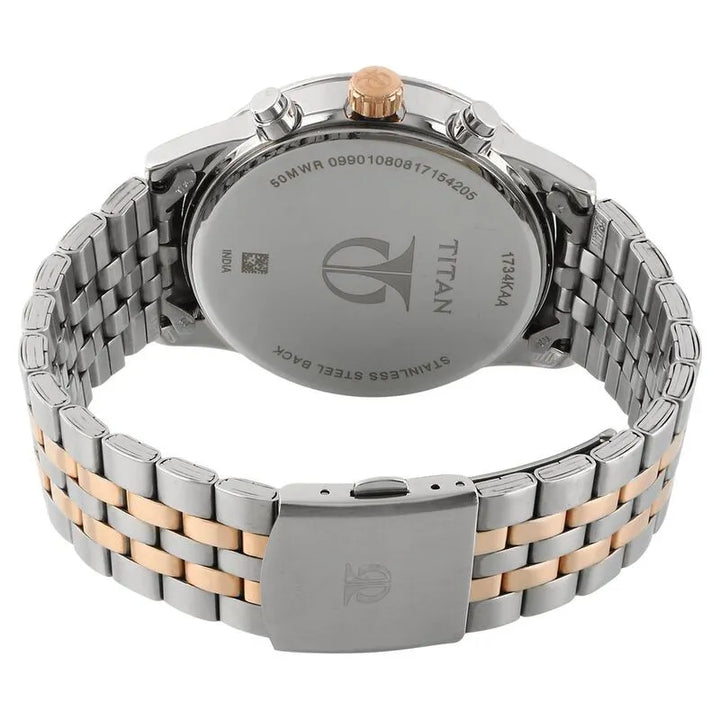 Titan Metropolitan Luxe nu1734km02 Multifunction White Dial Men&