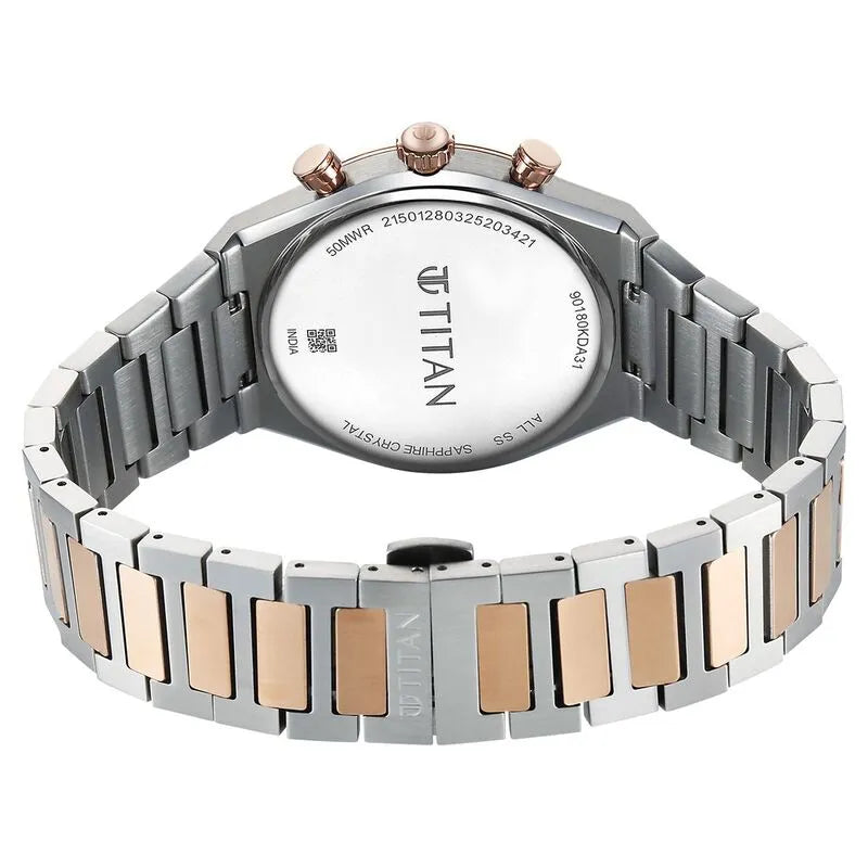 Titan Micromotors nu90180km01 Silver Dial Men&