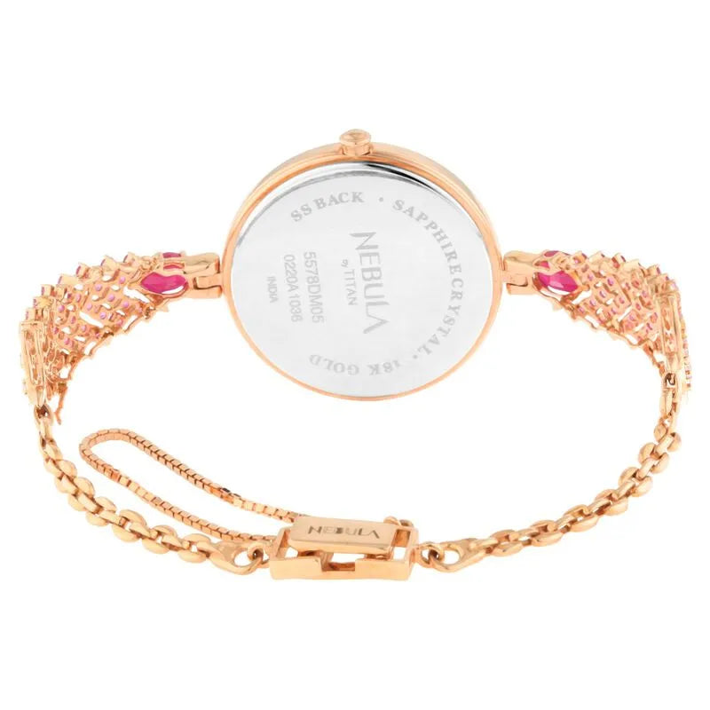 Titan Nebula Ashvi nu5578dm05 Pink Gold Dial Women&