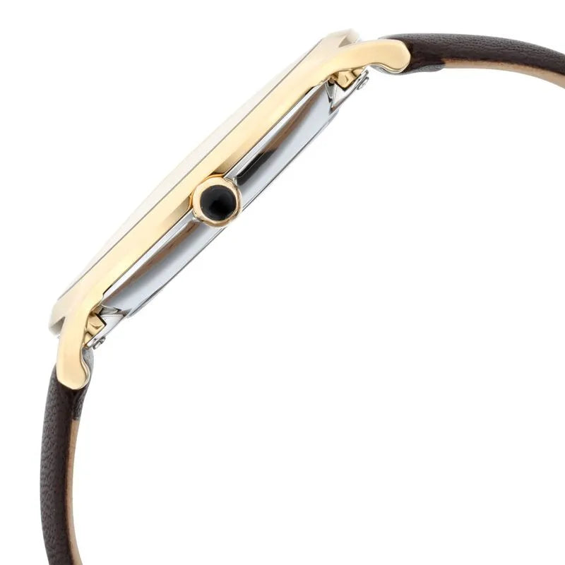 Titan Nebula Deccan Treasures 18k Gold Analog Leather Strap Men&