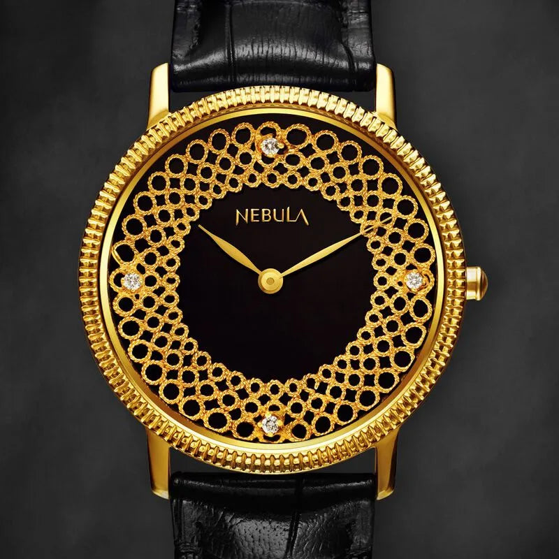 Titan Nebula Filigree 18k Gold Men&