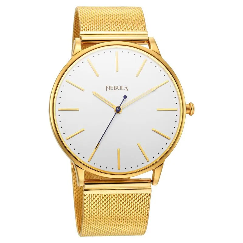 Titan Nebula Lustre 18k Gold Analog Men&