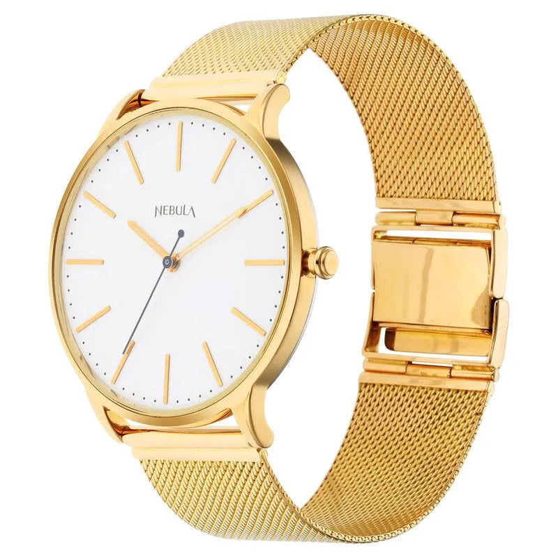 Titan Nebula Lustre 18k Gold Analog Men&