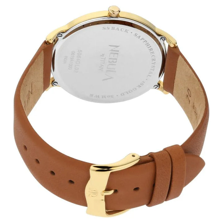 Titan Nebula Lustre 18k Gold Blue Dial Men&